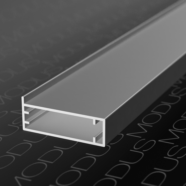 MZ10 Алюминиевый профиль для стекла, 50х20мм, L=6000мм, черный браш