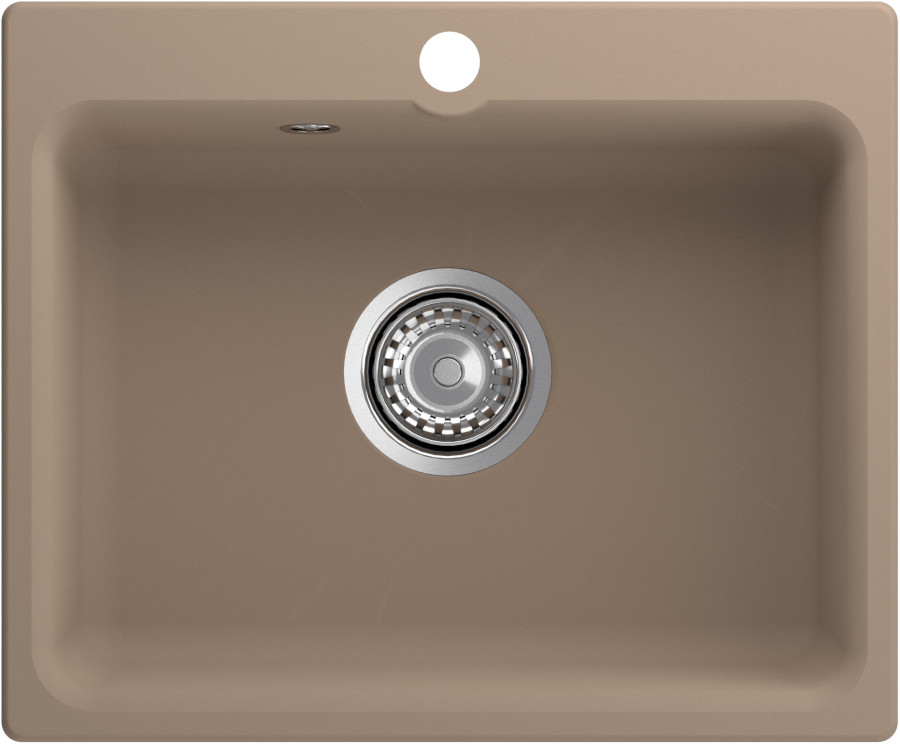 Мойка ЭкоМ М-520, 520х430мм, мрамор, песочный (без сифона)