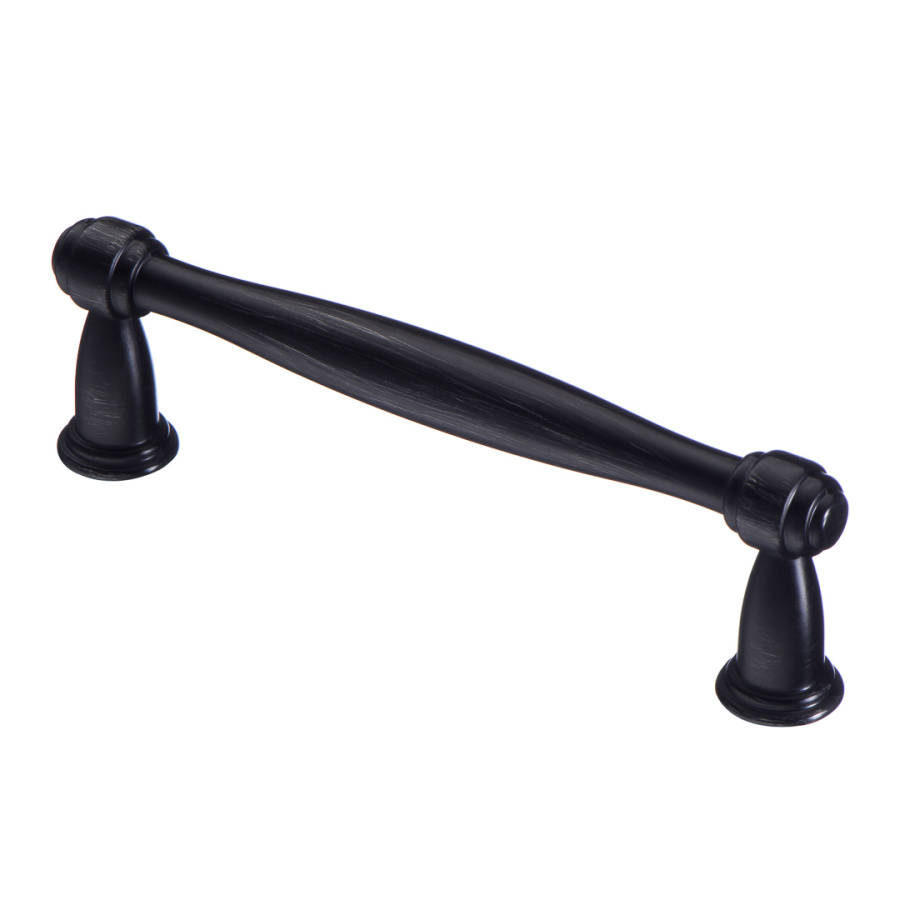 Ручка-скоба, 110, 96мм, металл, античный чёрный