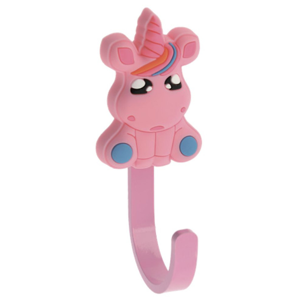 Крючок детский, UNICORN, единорог, однорожковый, металл/каучук, GTV