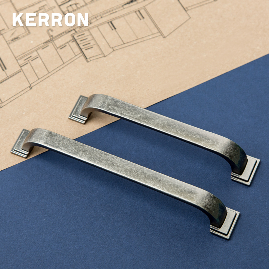 Ручка-скоба, 123, 128мм, металл, чернёный старинный цинк