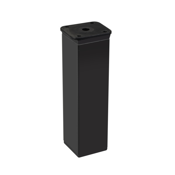 Опора регулируемая, 40х40мм, h=100мм, металл, черный, Rejs