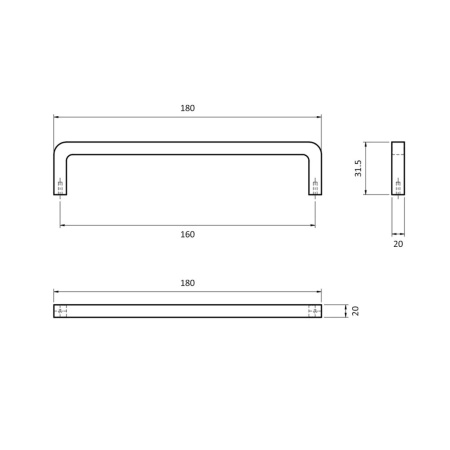 Ручка-скоба, FUSION, 0627160Z618, 160мм, металл, шампань, Viefe