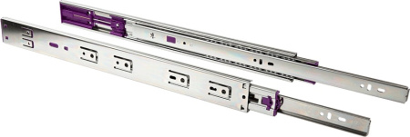 Направляющие полновыкатные, 45х500мм, с ДОВОДЧИКОМ, 40кг, 1,2/1,2/1,4, AQ