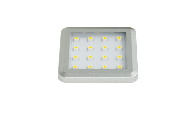 Светильник светодиодный накладной Apus, 55х55х6мм, 1,5W, 4000К, алюминий