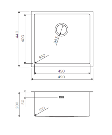 Мойка Taki 49-U/IF-LG, нержавеющая сталь, светлое золото