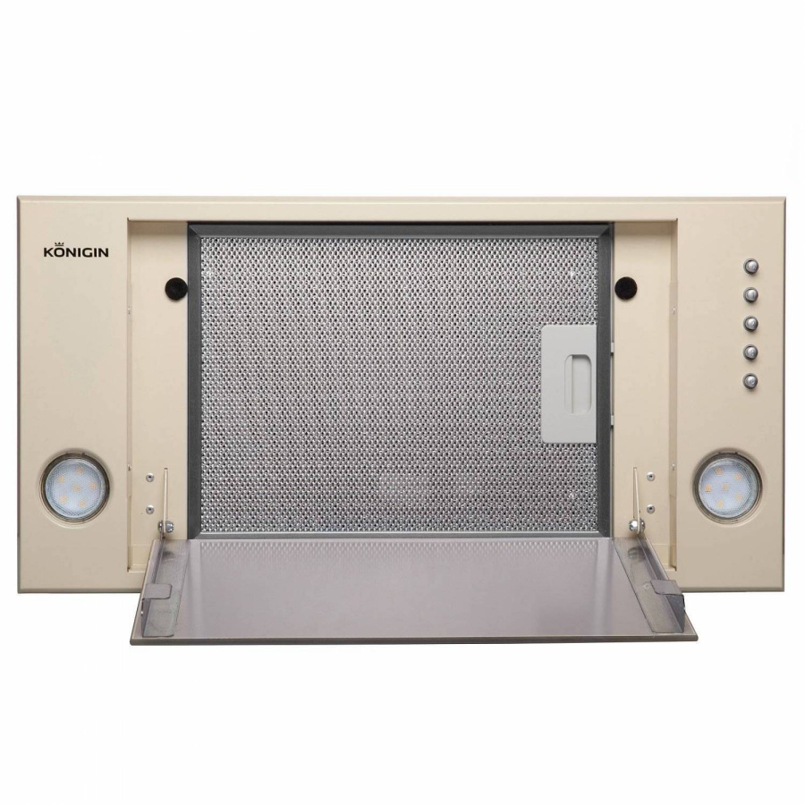 Вытяжка полновстраиваемая Checkbox, 60см, без угольного фильтра, слон.кость, Konigin