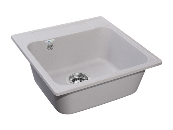 Мойка GranFest QUARZ 48, 478х478 мм, серый (квадратная, без сифона)