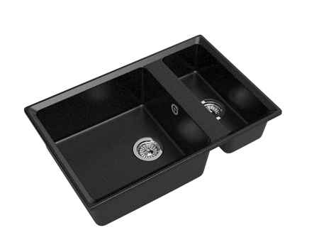 Мойка GranFest LEVEL 760K, 760х500 мм, черный