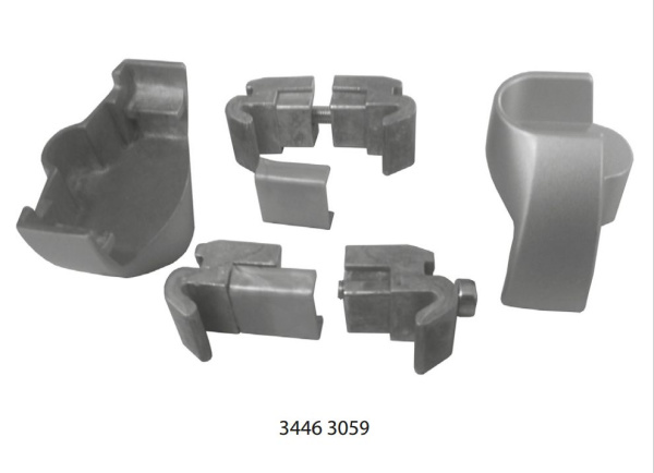Держатель гардеробной штанги, алюминий