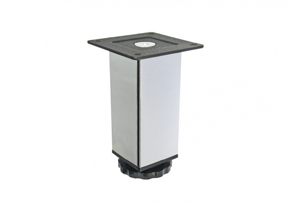 Опора регулируемая, 40х40мм, h=120мм, металл, хром, JET