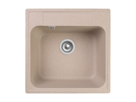 Мойка GranFest QUARZ 48, 478х478 мм, песочный (квадратная, без сифона)