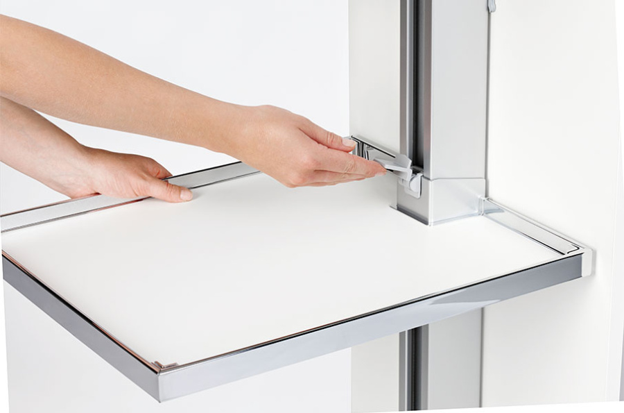 Колонна выкатная Конвой Лавидо, 5 корзин, 600х500х1900мм, в базу на 600мм, хром, Kessebohmer