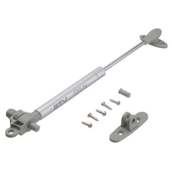 Кронштейн газовый 120N с доводчиком, серый, GTV