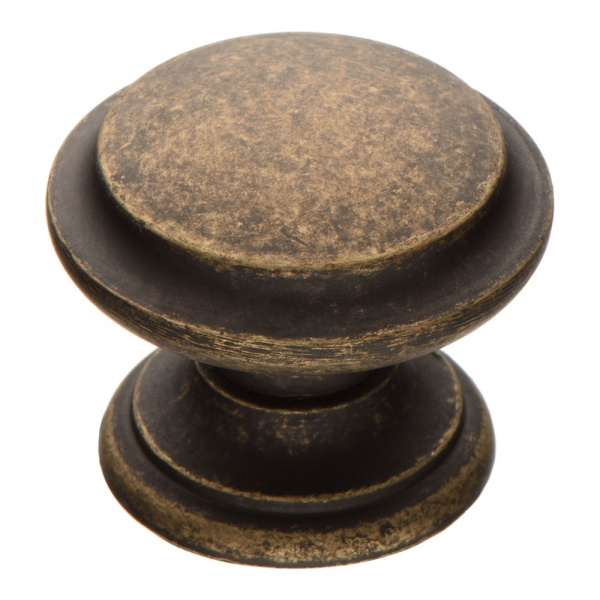 Ручка-кнопка, 8462-831, d=29мм, металл, старая бронза