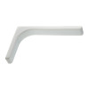 Полкодержатель Г-образный, L=240мм, сталь/пластик, белый, без крепежа (компл. 2шт), GTV