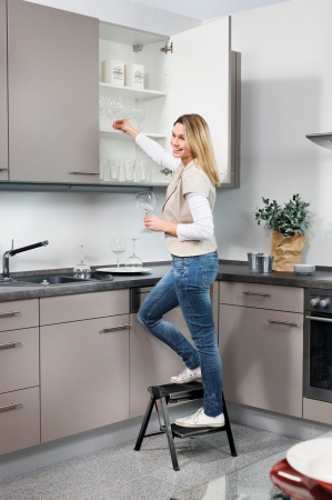 Крепеж стремянки "Step-fix 2019" к стене, 144х37х30мм, сталь, антрацит