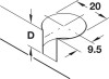Болт RAFIX 20, 6,5х7х11мм, сталь, без покрытия, Hafele