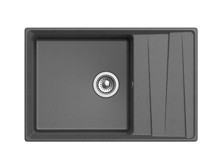 Мойка GranFest LEVEL 760L, 760х500 мм, графит