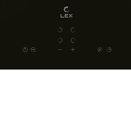 Варочная панель EVH 640B BL, 60см, стеклокерамика, черный матовый, Lex