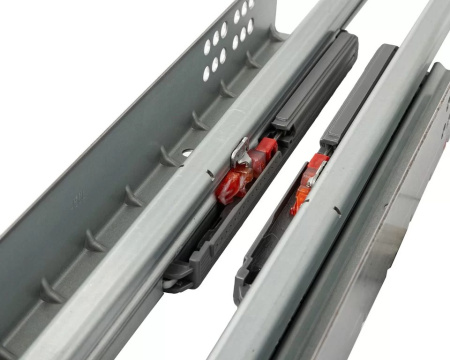 Направляющие скрытого монтажа, 550мм, полного выдвижения, 30кг/пара, с фиксаторами, Bimotion