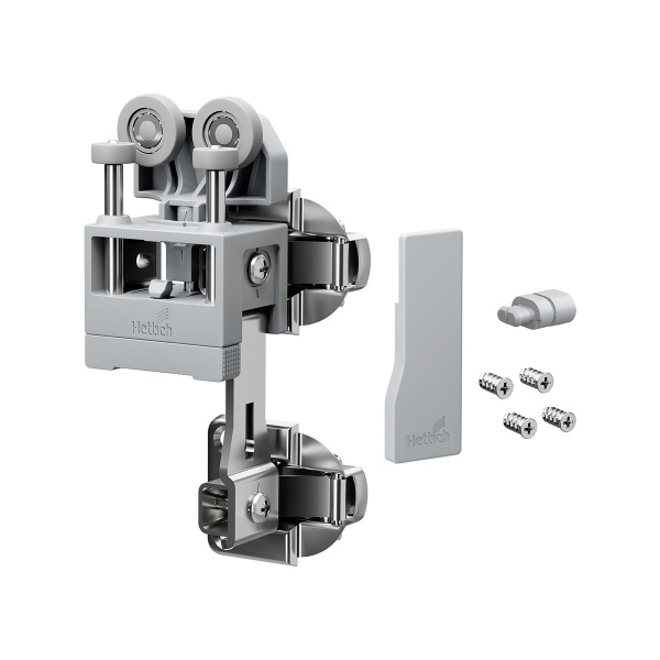 Комплект фурнитуры WingLine L, 12кг, без самозакрывания, без нижнего напр. элемента, серый, правый