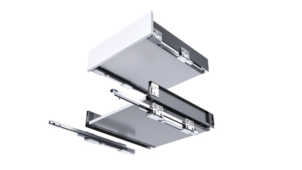 Ящик тонкостенный Nova Tech, L=300мм, H=116мм, белый, HISSEN