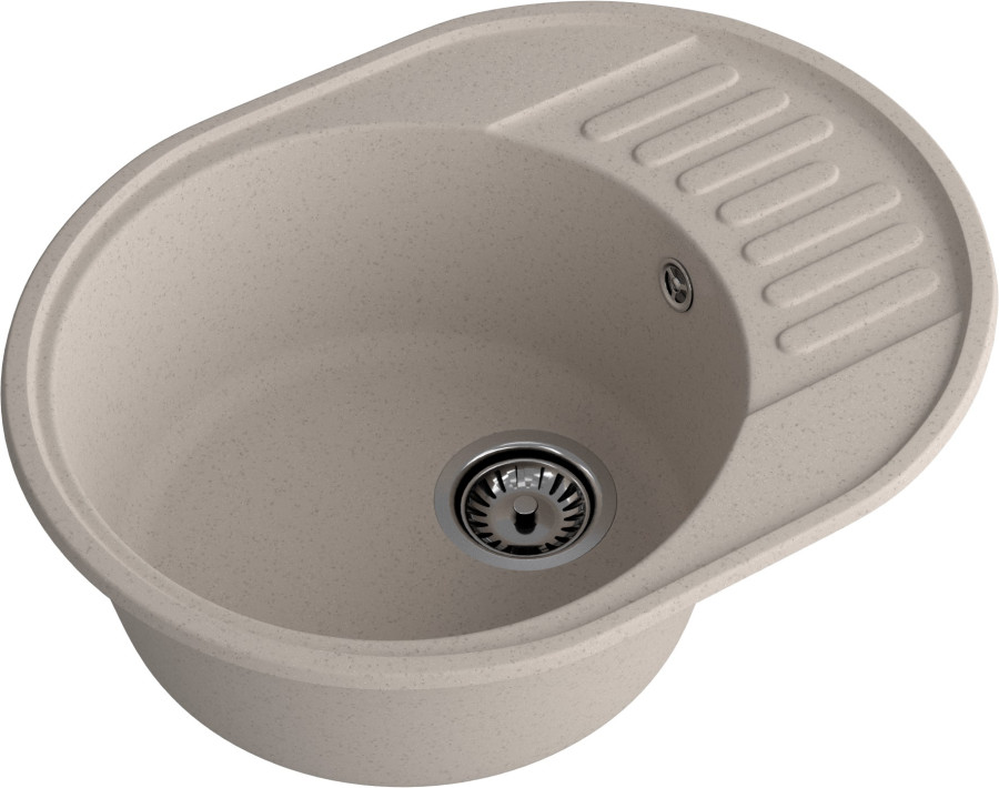 Мойка ЭкоМ 6148, 620х480мм, кварц, песочный (без сифона)