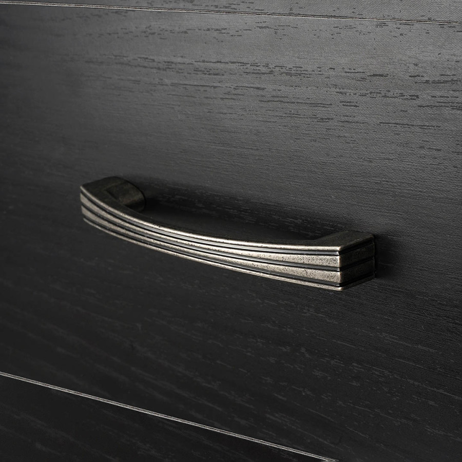 Ручка-скоба, 088, 96мм, металл, чернёный старинный цинк