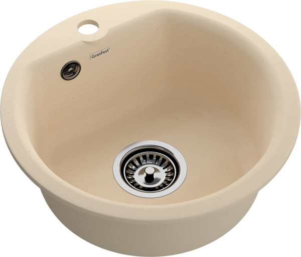Мойка GranFest SMART 435, d=434 мм, бежевый (без сифона) 