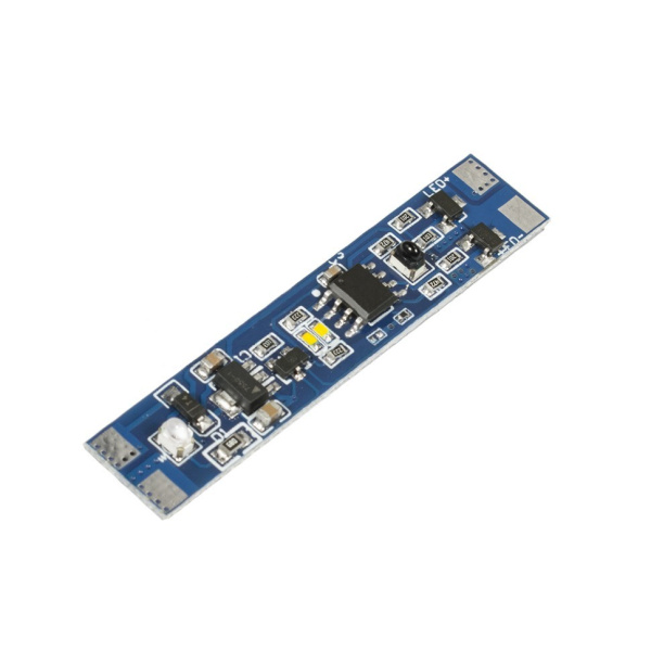 Выключатель на взмах с диммером, в профиль, 12-24В/5А, 43х10х5мм, SIR-5DL