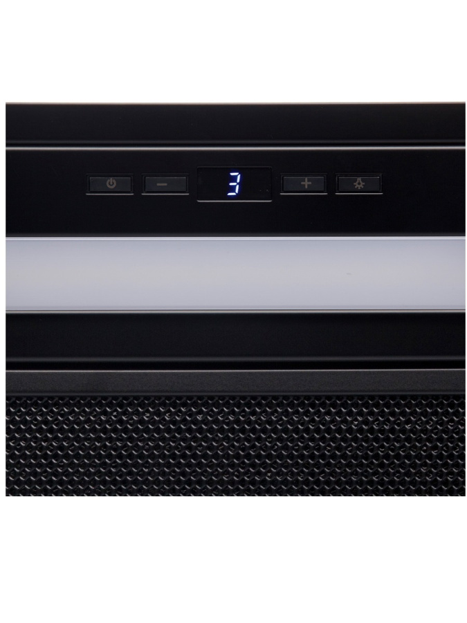 Вытяжка полновстраиваемая Insait Full, 60см, б/угольного фильтра, ПДУ, черный, Konigin