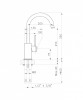 Смеситель Rivelato ORTA, d=35 мм, топаз/хром