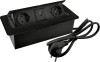 Горизонтальная, 2хEURO+2хUSB A+C, полуавтомат, черный, 263х117х65мм, металл/пластик, AQ