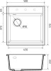Мойка Rivelato TESORO 505-L, 500х510х200мм, антрацит