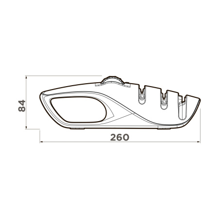 Механическая точилка для ножей UN-01-GR, пластик/нерж. сталь, leningrad grey