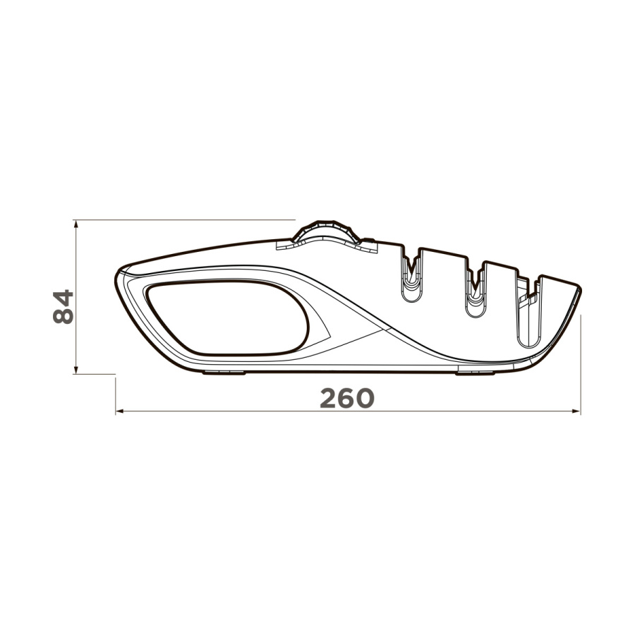 Механическая точилка для ножей UN-01-GR, пластик/нерж. сталь, leningrad grey