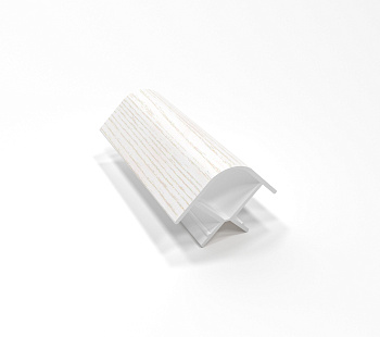 Угол 90* для цоколя универсальный, h=150мм, пластик, ясень структурный, Россия