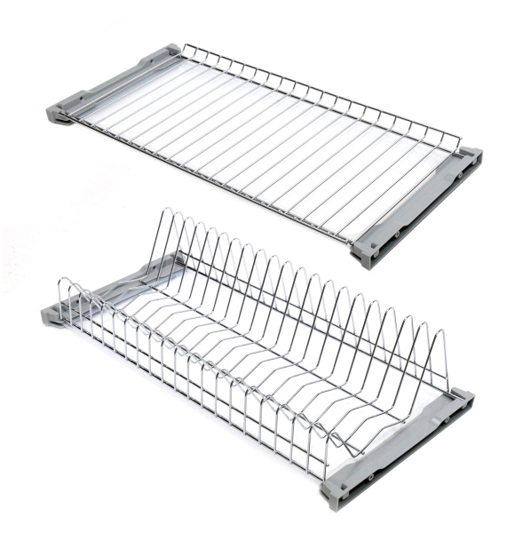 Сушка 2-х ярусная "НИКА-2", 500мм, 2 поддона, без рамы, с креплениями, хром, HISSEN