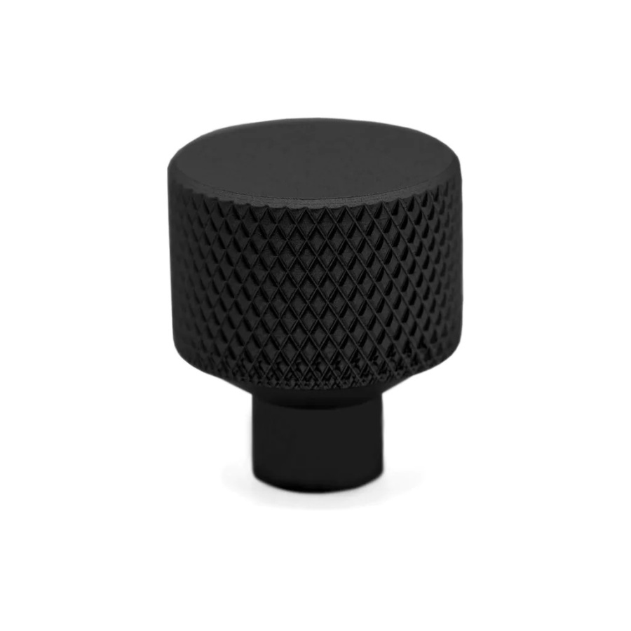 Ручка-кнопка, A-1672RA2.A10, GRETA, d=22мм, металл, анодированный черный, Nomet