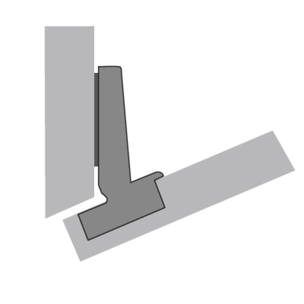 Петля INTERMAT 9944, накладная, -30°/125°, чашка TH42, d=35мм