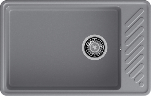 Мойка GranFest QUARZ 51, 753х476 мм, темно-серый (прямоугольная, без сифона)