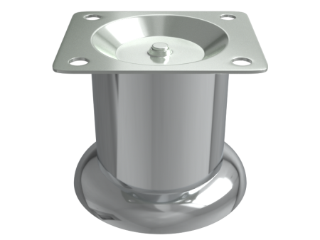 Опора с площадкой, d=50мм, h=60мм, сталь, черная