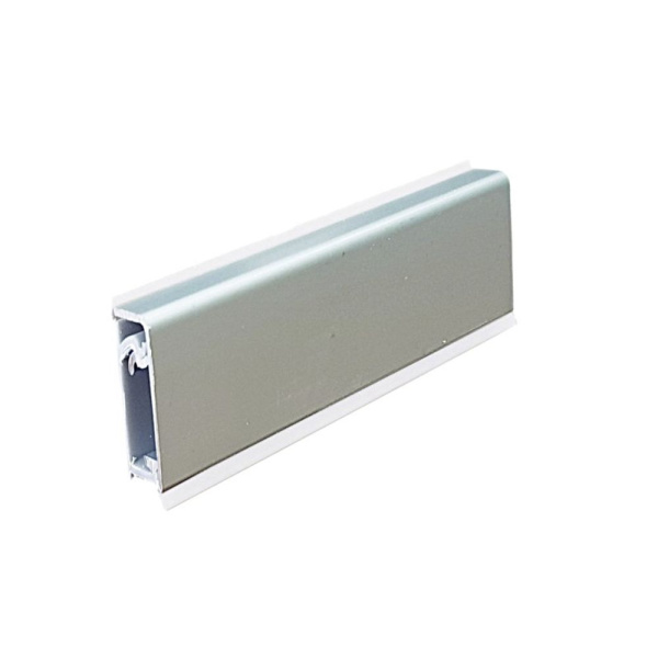 Плинтус кухонный алюминиевый, L=3050мм, прямоугольный, серебро/63