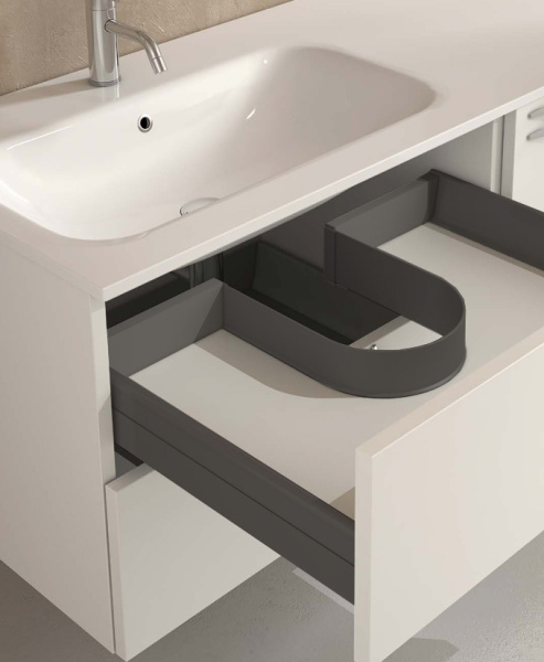 Гибкий профиль для П-образного ящика, L=680мм, пластик, графит