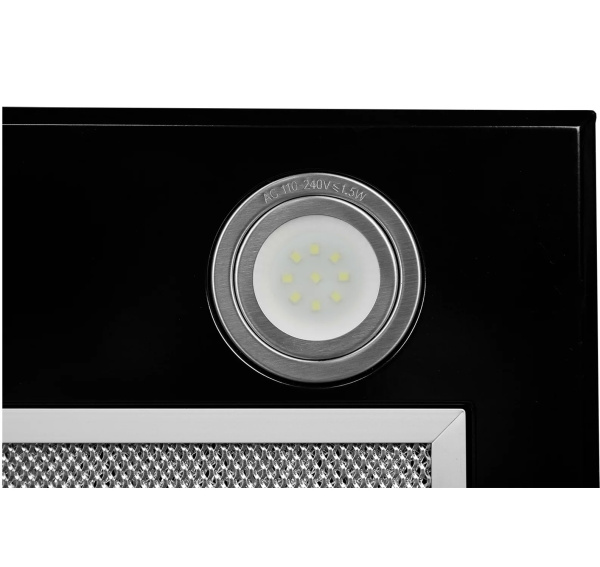 Вытяжка полновстраиваемая GS BLOC P 600 BLACK, 60см, б/угольного фильтра, черный, Lex