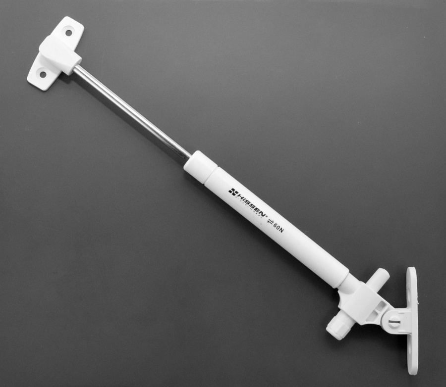 Кронштейн газовый 60N с доводчиком, белый, HISSEN
