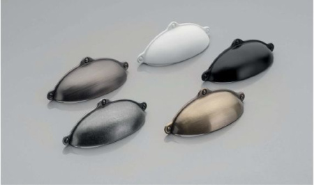 Ручка-раковина, MARSA, 64мм, металл, старинное серебро