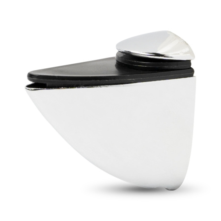 Полкодержатель 304 для ДСП, стекла и пластика, h=16мм, 12кг на пару, металл, хром, JET