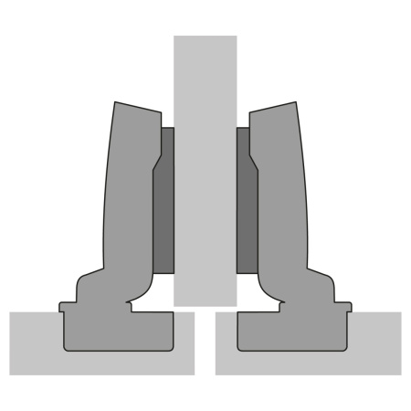 Петля SENSYS 8675, полунакладная, 110*, без пружины, без планки, 52мм